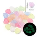 Colorful acrylic luminous heart beads DIY jewelry accessories with glow effect and size details. - Waffle Heart / 30Pcs Pack