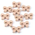 Light pink bow acrylic beads DIY accessories for phone charm keychain jewelry making 10pcs - Light Coffee / 10 Pcs/Bag (Approx. 23.5x31mm, Hole Diameter Approx. 2.9mm)