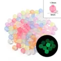 Colorful acrylic luminous loose beads DIY jewelry accessories 8mm round glowing craft supplies - 8mm Pumpkin Bead