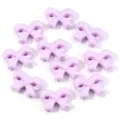 Light purple acrylic bow beads variant for DIY charm bracelets and cute phone straps. - Light Purple / 10 Pcs/Bag (Approx. 23.5x31mm, Hole Diameter Approx. 2.9mm)
