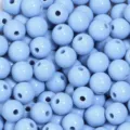 Light blue acrylic round beads bulk macaron color loose beads for DIY jewelry making bracelets. - Light Blue