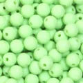 Macaron light green acrylic round beads, loose spacer beads for DIY jewelry making accessories. - Light Green
