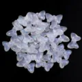 Acrylic iridescent butterfly bow beads for DIY jewelry making and craft accessories - Bowknot / 30 Pieces (13.5x22mm) / White