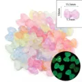Acrylic luminous bow beads for DIY jewelry making, colorful translucent loose charm accessories. - Small Butterfly Bows