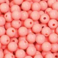 Pink acrylic round beads for DIY jewelry making, macaron color loose craft beads for bracelets. - Light Orange