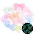 Colorful Acrylic Star Bow Glitter Beads Variant DIY Phone Chain Jewelry Accessories - Mermaid Glow-in-the-Dark / Random Mixed Colors (10 Pcs/Pack, 22g, Approx. 19.5x33.5mm, Hole Approx. 2.4mm)