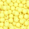 Macaron yellow acrylic round beads for DIY jewelry making, loose spacer beads for bracelets. - Light Yellow