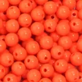 Vibrant orange acrylic round spacer beads for DIY jewelry making, bracelets and crafts. - Orange