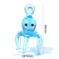 Handmade blue glass octopus pendant figurine, cute sea animal crystal charm accessory. - 1 Piece / Blue Octopus