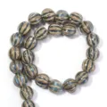 Ceramic striped pumpkin beads DIY jewelry making bracelet necklace loose bead material accessories - Striped Pumpkin Round Bead (T7410) / Green