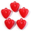 Rode hart acryl hangers voor DIY sieraden maken armband telefoonketting accessoires - Rood
