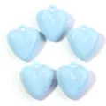 Helles blaue Herz Acryl Anhanger DIY Charm fur Armband Handykette Schmuck Zubehoer - Hellblau