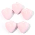 Süße rosa Acryl Herz Anhänger DIY Schmuck Zubehör für Armbänder Handyketten Basteln - Rosa