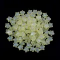 Acryl Stern Perlen leuchtend goldgesprenkelt DIY Armband Halskette Schmuck Zubehör - Pentagramm / 100er Pack / Leuchtendes Gelb