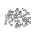 Silver C-shaped crimp beads spacer beads DIY jewelry making findings crafts open jump rings pack new - White K (Copper) / White K (Copper)