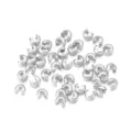 Silver C shaped spacer beads crimp beads DIY jewelry making findings craft supplies - Small Approx 3.3X3.8mm 100 Pieces/Pack / Silver (Copper)
