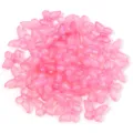 Pink butterfly acrylic beads for DIY jewelry making, shimmery mermaid sparkling craft charms. - Small Butterfly / 50 Pieces (14x19mm) / Rose Red
