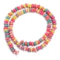 Colorful water ripple wooden beads detail, abacus bicone beads for DIY handmade jewelry. - Deep Mixed Colors