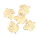 Goldene Blatt Anhänger für DIY handgemachte Halsketten, Armbänder und Schmuckzubehör Teile. - Ahornblatt / 5er-Pack / Gold