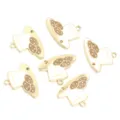Cartoon enamel alloy charms DIY jewelry accessories for handmade necklaces and bracelets crafting. - Plate Style / Set of 6 / White And Brown Spotted Plate