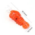 Handmade glass lobster pendant cute 3D animal charm orange glass jewelry DIY necklace accessory - 1 Piece / Lobster Clasps, Style 2