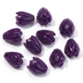 Purple Tulip Shell Powder Beads 7x9mm DIY Jewelry Making Charms Accessories 9pcs - Deep purple