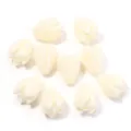 White shell tulip flower beads carved shell powder DIY jewelry making accessories charm pendant - Beige