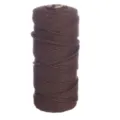 Καφέ βαμβακερό σχοινί μακραμέ για DIY χειροποίητες κατασκευές, ύφανση και διακόσμηση σπιτιού. - Καφέ