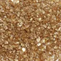 Partículas de vidrio triturado dorado 2-4mm, trozos de vidrio reflectantes para decoración. - 1 Botella / Amarillo Dorado