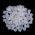Acryl Glitzer Stern Perlen für DIY Schmuckherstellung, lose Abstandshalter Armband Charms - Leuchtendes Weiß