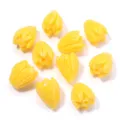 Yellow tulip shell flower DIY jewelry accessories charms for earrings brooches crafts 7x9mm - Yellow