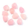 Pink shell tulip beads 7x9mm imitation coral flower charms for DIY jewelry making accessories - Translucent Pink