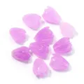 Purple tulip shell flower charms beads for DIY jewelry making accessories earrings crafting - Semi-transparent Purple