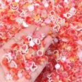 Resin mixed nail art charms, cute rose and bear DIY decorations, colorful craft accessories. - 20g/Pack / Rose Color Series