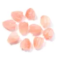 Pink shell carved tulip flower beads 7x9mm diy jewelry making accessories for earrings - Translucent Snow Bud