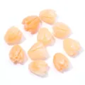 Natural shell flower tulip beads 7x9mm imitation coral DIY jewelry making accessories - Two-Tone - Orange