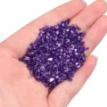 Particulas de vidrio triturado morado 2-4mm para relleno de resina DIY micro paisaje. - 1 Botella / Púrpura profundo