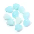 Light blue tulip shell beads 7x9mm DIY jewelry making accessories for earrings brooches - Lake Blue & White
