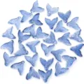 Blue crystal glass mermaid tail beads, loose charm beads for DIY Hanfu hairpins crafts. - Blue Black Mermaid Tail
