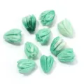 7x9mm green tulip shell beads for diy jewelry making handmade earrings brooch accessories - Green + White