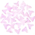 Pink translucent mermaid tail beads for DIY handmade jewelry, bracelets, and hair accessories. - Purple Mermaid Tail