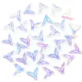 Iridescent mermaid tail beads bulk, acrylic charms for DIY hair accessories and jewelry making. - Clear Plated Mermaid Tail