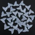 Clear glass mermaid tail beads, transparent DIY loose beads for ancient style hairpins. - White Mermaid Tail