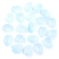 Light blue glass flower petal beads loose DIY handmade hairpin Hanfu accessories 20pcs - Blue Petal
