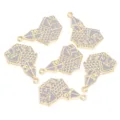 Grey gold enamel house alloy pendant DIY charm for necklace bracelet jewelry making accessories - Gray Line Small House