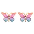 Acryl Gradient schillernde zweifarbige Schmetterling Flachrücken DIY Schmuck Accessoires. - 10 Stück Packung / Blaue Rose
