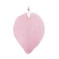 Pink electroplated leaf skeleton pendant DIY accessory for necklace bracelet earrings making. - Size 3X5cm / Pink