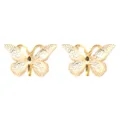 Acryl Farbverlauf Schmetterling Flachruecken Anhaenger DIY Schmuck Zubehoer Paar. - 10 Stück Packung / Platin