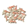 Enamel Dolphin Charms Pink Gradient Metal Pendants DIY Jewelry Making Accessories Set - Pink Dolphin