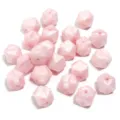 Perles octogonales en silicone rose clair pour accessoires de bijoux DIY bracelet. - 19x14mm / Lot de 10 / Rose Perlé